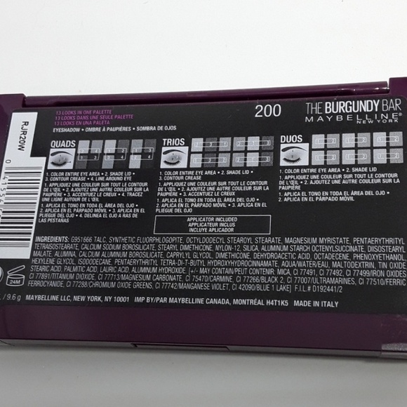 Burgundy Bar Shimmer Eyeshadow Palette NWT - Picture 8 of 8